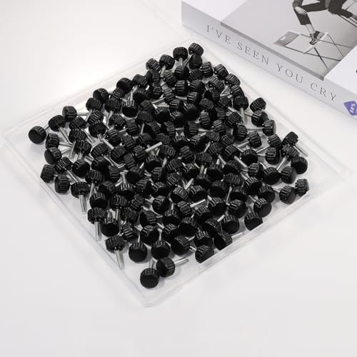 200 Pcs M5 x 10 mm Threaded Knurled Thumbscrew, Monitor Screws Vesa Mount Screws Carbon Steel Clamping Knobs Grip Thumb Screw Mounting Thumb Screw(200pcs) 200.0