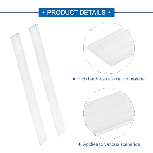 MECCANIXITY 6 Pcs Square Aluminum Flat Bar, 1/8" (4mm) Thick x 1-9/16" (40mm) Width x 16" (406.4mm) Long 6061 Aluminum Flat Plate Solid New Mill Stock Silver for Industrial Building 1/8"x 1-9/16"x 16"
