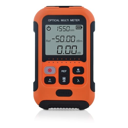 800~1700nm -50~+26dBm Optical Power Meter and 650nm 30km VFL FTTH Optical Fiber Power Meter with 2.5 mm Universal Plug and FC/UPC-LC/UPC Adapter-SS103PVC12 SS103PVC12(800~1700nm -50~+26dBm)