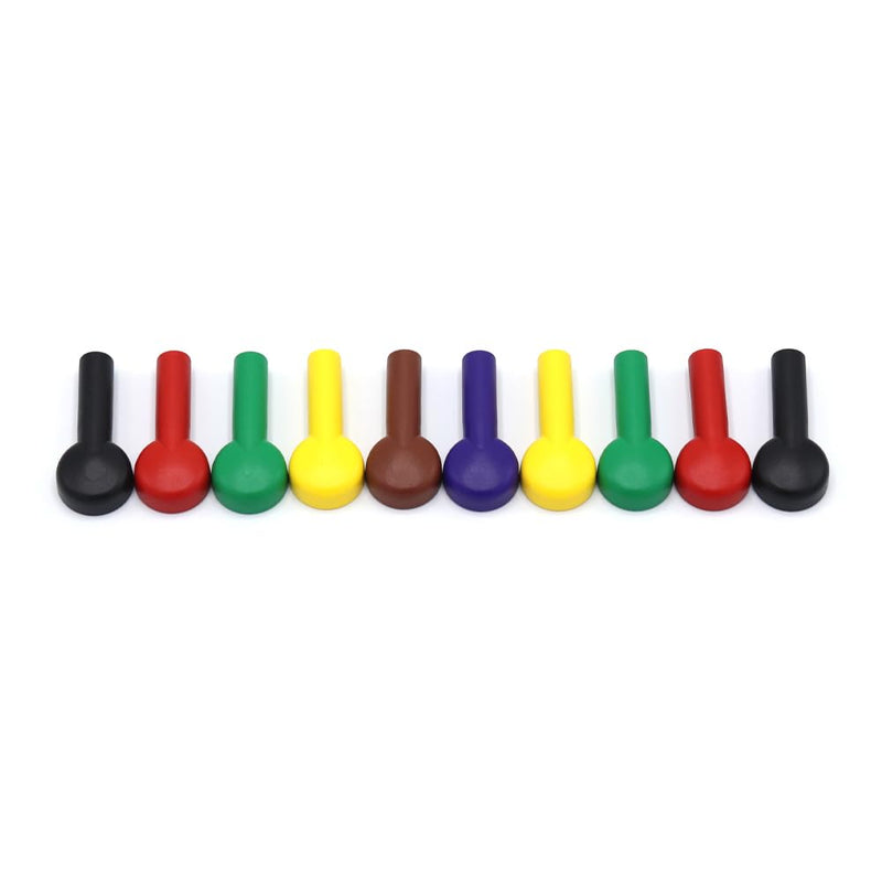 Skmeditec 10pcs ECG/ECG Banana Snap Adapter for Electrode Multicolored Multi-Coloured