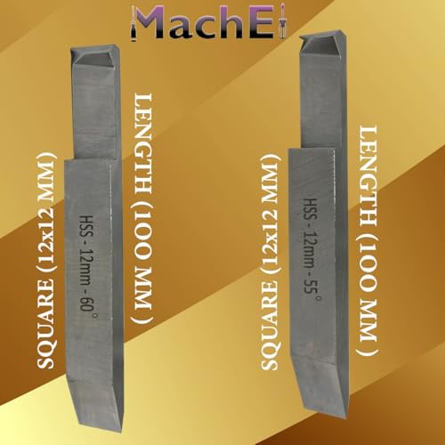 MachEl Double End Internal External Threading HSS Tool Set for Lathe Machine ((12 x 12 MM SHANK)) (12 x 12 MM SHANK)