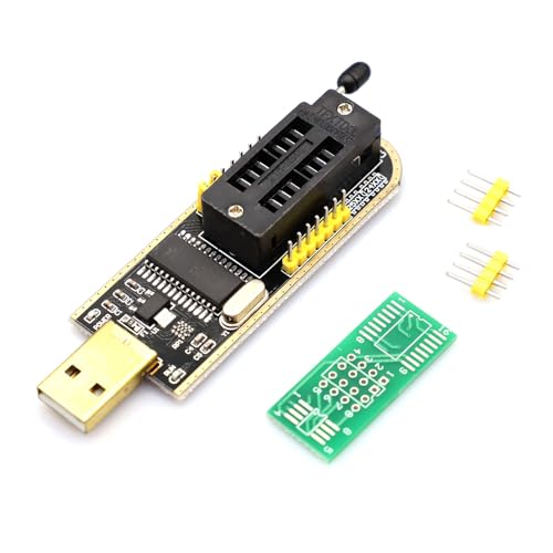 SOIC8 SOP8 Test Clip for EEPROM 25CXX / 24CXX, BIOS USB Programmer CH341A + SOIC8 Clip + 1.8 V Adapter + SOIC8 Adapter for 24 25 Series Flash