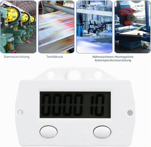 0-99999 Counter, Punch Digital Electronic Counter LCD Mesh Counter with Magnetic Induction Switch, for Industrial Punching Machine, Machine Tools and Assembly Lines
