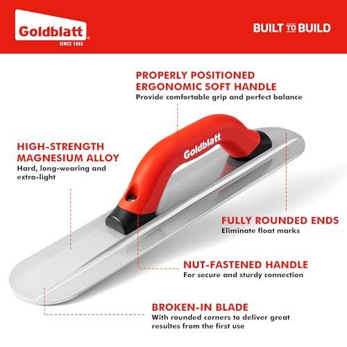 Goldblatt 16" x 3-1/4" Extruded Round End Magnesium Float Soft Grip 16"