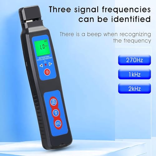 Rechargeable Live Fiber Optic identifier A-40A 800~1700nm wavelength Response Range,for 0.25 0.9 2.0 3.0mm, Single/Multi-Mode Universal, with LED Function and 1 FC-LC Adapter