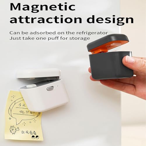 Mini Bag Sealer, Snack Sealer, Mini Bag Heat Sealer, USB Interface, Snack Bags, Cookies, Pet Food Square White