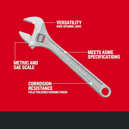 CRAFTSMAN Adjustable Wrench, 15-Inch (CMMT81625) 15IN Adjustable Wrench