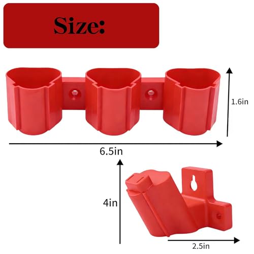 M12 Tool Holder and Battery Holder Wall Mount, Compatible with Milwaukee M12 12V Tools and Batteries, Plastic Drill Hangers and Storage Organizer for Garage, Workshop, Truck and Van, 24 Screws