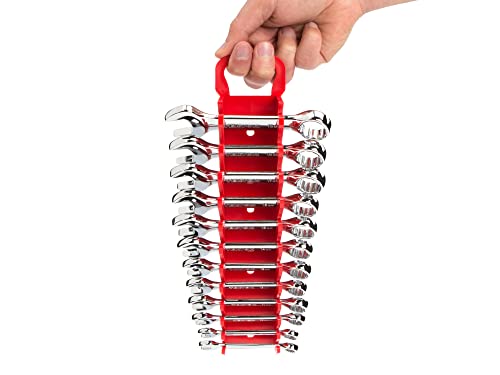 TEKTON Stubby Combination Wrench Set, 12-Piece | WRN01170 12-Piece (8-19 mm) Holder
