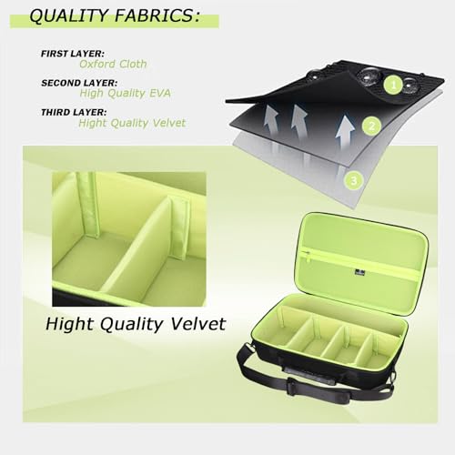 Tourmate Hard Storage Case for RYOBI ONE+ 18V Cordless Dual Temperature Glue Gun - Travel Case for Machinery & Accessories(Box for Sale) (Black & Green, M) Black & Green