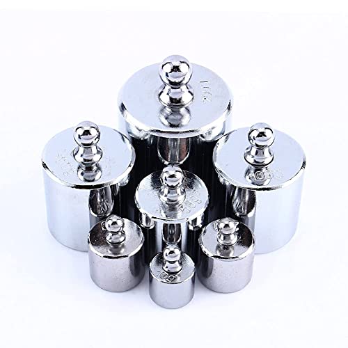 FTVOGUE 7pcs/set 500g Precision Calibration Weight Kit Class M2 Jewelry Scales with Weight Tweezers for Digital Scales Education