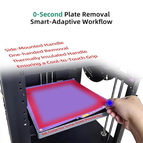3D Printer Platform 235×235mm Phaetus Conweb Cool Build Plate for Adventuer 5M/ 5M Pro/AD5X: Dual Sided Smooth Fine Texture Spring Steel Sheet Keep Printing 720H Saving Energy 42kwh Purple