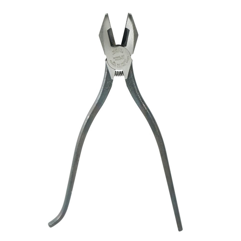 Klein Tools 201-7CST Rebar Work Pliers with Spring-Loaded Action, Induction Hardened Knives and Handle Tempering Ironworker/Plain Handle