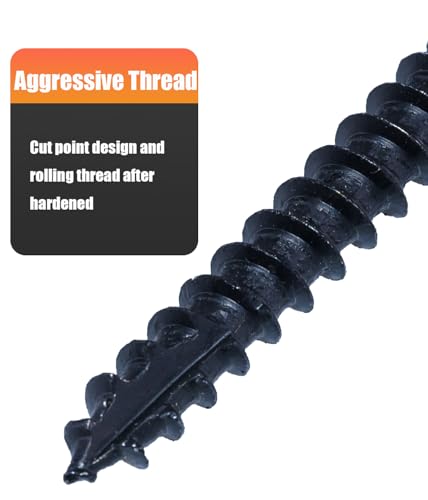 Structural Lag Screws 10 Inch, 40-Pack #14 X10 Heavy Duty Black Timber Screws, Rust Resistant, Hex Head Outdoor Log/Landscaping Wood Screw, Drive Bit Included #14×10"