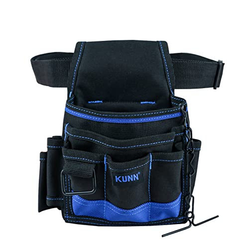 KUNN Electrician Tool Pouch with Waist Belt & Small Tool Bags Canvas Zipper Pouch