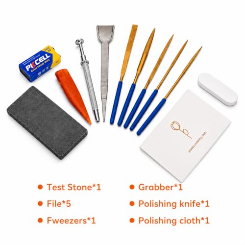 SKEAP Jewelry Testing Kit – Professional Diamond Tester & Gold Testing Kit, Includes Diamond Tester Pen, Jewelry Scale, Stone File, polishing Knife, etc– Ideal for Home, Jewelry Stores & Pawn Shops