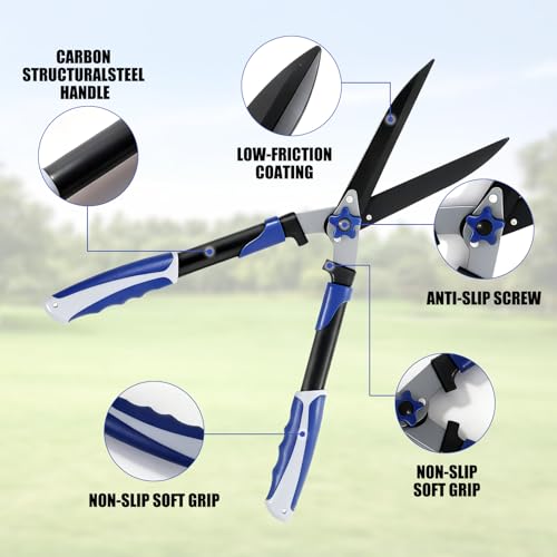 Garvee Loppers for Tree Trimming, 24" Heavy Duty Steel Hedge Shears, Branch Cutter Garden Bypass Lopper and Tree Trimmer Tree Pruner Garden Shears for Gardening