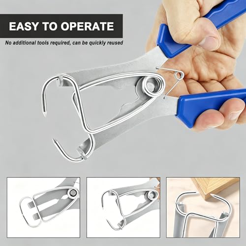 Miter Spring Clamps and Pliers Kit for Woodworking Picture Frames Blue 23