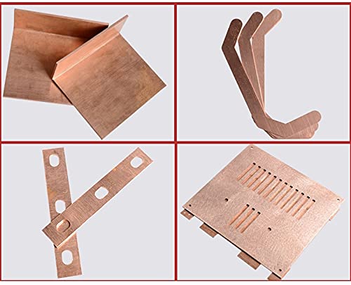 Copper Plate Sheet T 3mm x W 200mm x L 200mm, 1Pcs C110 99.9% T2 Pure Metal Copper Sheets Plates for Jewelry Crafts Repairs Electrical DIY 8 x 8 inch/ 200 x 200mm 0.12 Inches