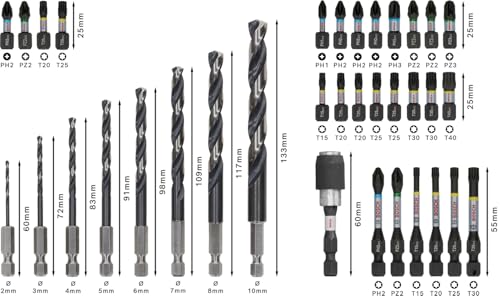 Bosch 35x PRO Impact Metal Set, 35 pcs 35 pcs. + Metal drill bits