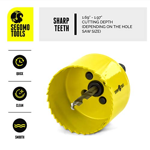 16 Piece General Purpose Bi-Metal Hole Saw Kit (3/4 Inch to 2 1/2 Inch) - HOLESAWSAE