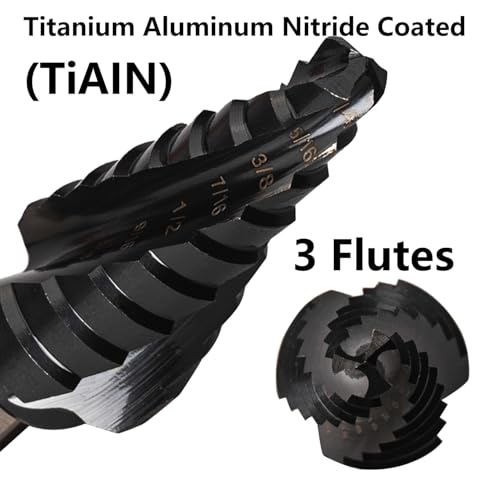 32PCS Cobalt Drill Bits Set (Pro), 29PCS 1/16"-1/2" Twist Drill Bit & 3PCS 1/8"-3/4" Step Drill Bit, Industrial Grade M35 TiAlN, Bullet Point Tip, for Hardened Metal, Stainless Steel 32PCS(1/16"-3/4")