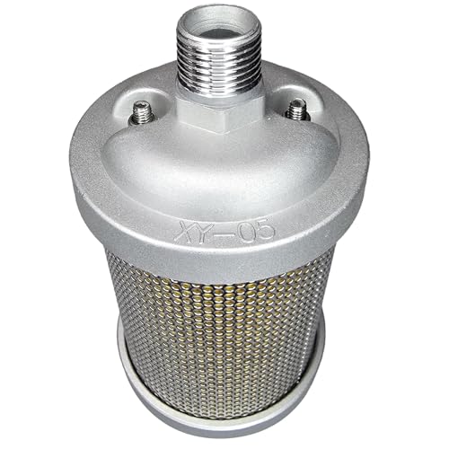 Industrial Air Compressor Muffler, NPT Threaded, Single Chamber 145 PSI, Replacement Part for Compressor Dryers, Compressed Air Equipment and Pneumatic Systems (XY-05 1/2") XY-05 1/2"
