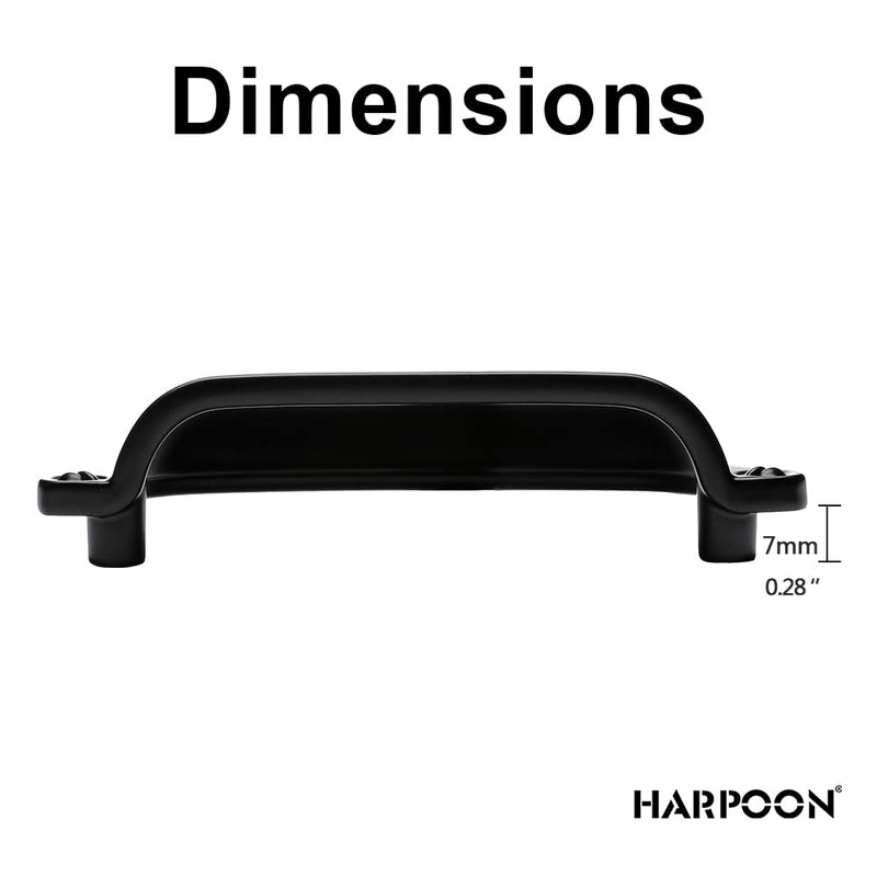 HARPOON Cup Handle Pulls Kitchen Drawer Cabinet Hardware European Style 3 Inch 10 Pack Oil-Rubbed Bronze Oil Rubbed Bronze