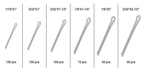 Swordfish 31080 - 555pc Cotter Pin Assortment
