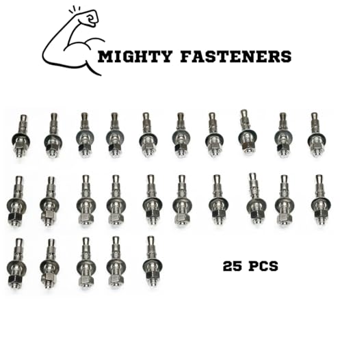 Mighty Fasteners 304 Stainless Steel Wedge Anchors 3/8" X 2-1/4" - 25 Pack 3/8" X 2-1/4"