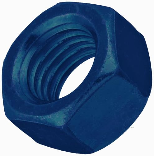 4 Inch Blue Teflon Coated Stud and Hex Nut, B7 Grade, 1/2"-13, All Thread, Sterling Seal & Supply (Pack of 10)