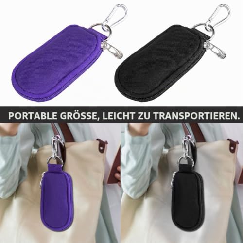 Mini Essential Oil Carry Bag Key Chain Style 10 Compartments Essential Oil 2ml 3ml Storage Bag for Home and Travel ('Purple) Purple