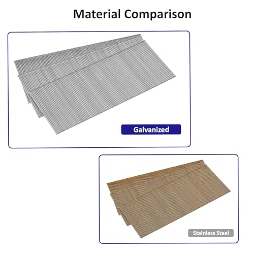 18GA Brad Nails, 304 Stainless Steel Small Finishing Nail Gun Nails for Pneumatic, Electric Brad Nailer Guns, Convenient For a Variety of Work Projects ((2" -4000 pcs))