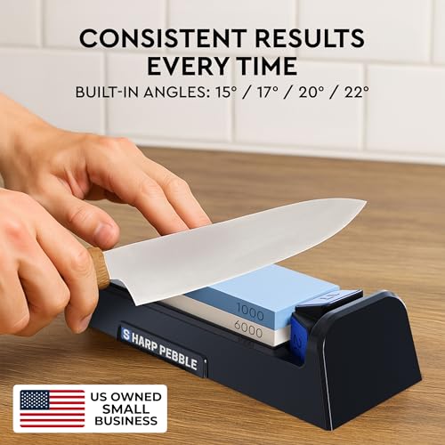 Sharp Pebble Complete Whetstone Knife Sharpening Stone Kit – 1000/6000 Grit
