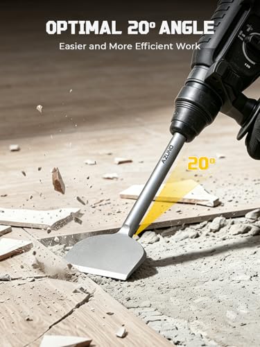 AZUNO SDS Plus Chisel Set, 3PCS Tile Removal Bits with Flat Chisels 10''*3pcs
