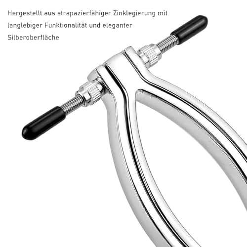 Metal Labia Spreader, Stainless Steel Clitoris Clip, SM Vagina Spreader Adjustable Speculum G Spot Labia, BDSM Masturbation Sex Toy, Role Play Adult Sex Toy