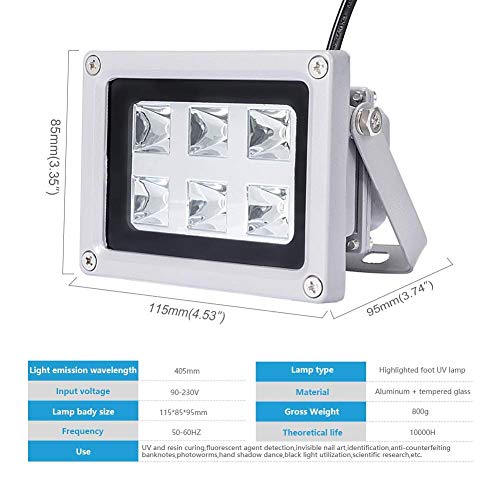 Sovol 3D Printer Resin UV Curing Lamp with Solar Turntable 360° Rotating Stand for SLA DLP 3D Printer Solidify Photosensitive UV 405nm Resin Curing Light, DIY Curing Enclosure