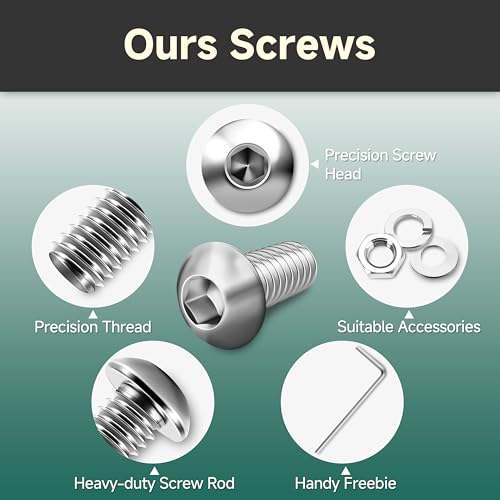 120Pcs Metric Bolt Assortment Kit M4 M5 M6 & 900-Piece Metric Screws and Bolts Assortment Kit M3 M4 M5 M6 304 Stainless Steel Hex Socket Cap Screws, Button Head Socket Cap Screws Nuts and Bolt