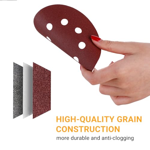 Sandpaper Sanding Discs Set: DEKOPRO 150 PCS 5 Inch 8-Hole Sandpaper Include 60,80,100,120,150,180,240,320,400 Grit for Random Orbital Sander