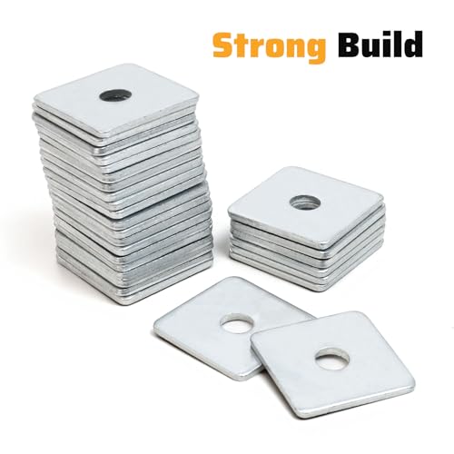 Square Washers, 30 Pack Fits 3/8" Bolts, 1-5/8" × 1-5/8"