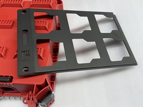VELCKING for Milwaukee Packout Mounting Plate, Metal Storage Base, Wall and Floor Compatible Toolbox Mount (Black, 1-Half Plate) Black