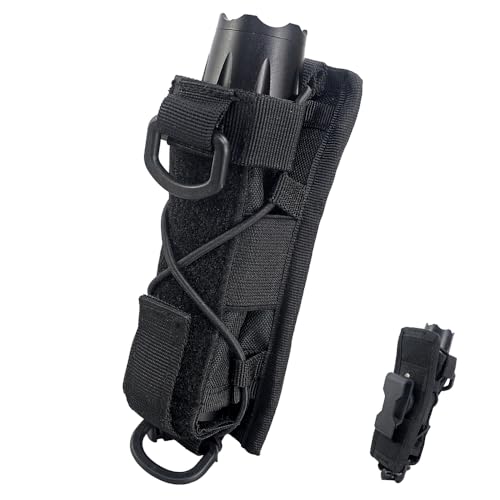 Multi Pockets Tool Holster Sheath with Hands Free Rotatable Flashlight Pouch