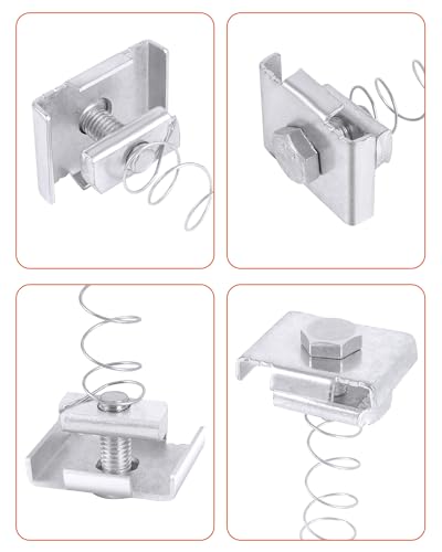 M10 Strut Channel Nut and Bolt with 1/2'' U-Shaped Saddle Washer Set for 1-5/8'' Strut Channel Bracket, Electro-Galvanized Finish Strut Channel Washer, 10-Pack