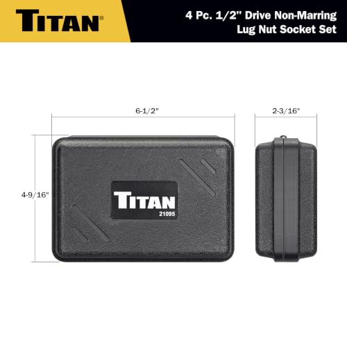 Titan 21095 4-Piece 1/2-Inch Drive Non-marring Impact Deep Lug Nut Socket Set 4pc Set