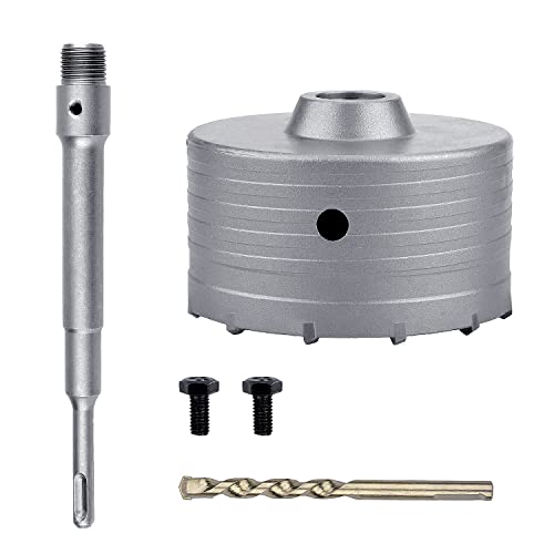 115mm (4.5") Concrete Hole Saw with 220mm SDS Plus Shank Rod 115mm ( 4.5 inch )