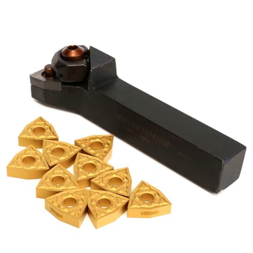 Maizoon CNC Internal Lathe Threading Boring Bar Holder WWLNR1616H08/WWLNR1616K08 16X100mm CNC Turning Tool+Wrench+WNMG080 4 Blades Stainless Steel High Grip Impact DZ15