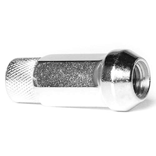 Circuit Performance Forged Steel Extended Open End Hex Lug Nut for Aftermarket Wheels: 12x1.5 Chrome - 20 Piece Set + Tool