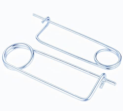 Steel Brooch Shape Cotter Safety Pins Spring Pin， Quick Lock Brooch Locking Fastener for Farm Lawn Garden Hitch (Size:3.2X80mm,8pcs) Size:3.2X80mm,8pcs