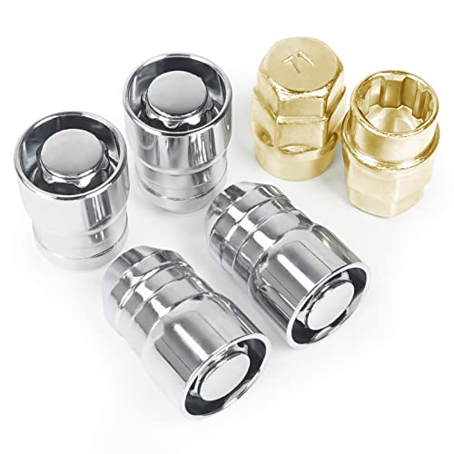 MIKKUPPA M14x1.5 Lug Nuts Black and 14x1.5 Wheel Locking Nuts