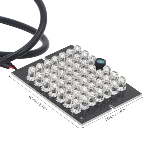 IR Infrared LED Board, 48 LED IR Spotlight 850 nm IR Lighting, DC12 V Infrared Illuminators, Infrared Light IR Board Module, for CCTV Security Camera Indoor